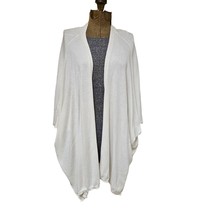 Bongo Sweater Womens Large White Dolman Sleeve Open Front Cardigan Layer - £12.73 GBP