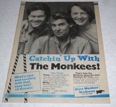 The Monkees 16 Magazine Photo Article Clipping Vintage November 1987 - £9.40 GBP