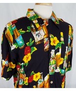Vintage K.A.D. Clothing Co Tropical Beer Hawaiian Camp Shirt Men&#39;s Large... - £14.11 GBP