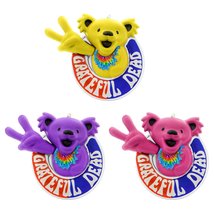Grateful Dead Dancing Bear Peace Ornament Set ~ Purple, Yellow &amp; Pink ~ New! - £23.53 GBP