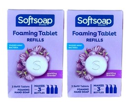 Lot of 2 Softsoap Hand Soap Tablets Sparkling Lavender, Refill Tablets 3ct Each - £11.86 GBP