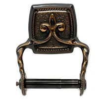 Vintage Amerock Toilet Paper Roll Holder Victorian Fleur De Lis Wall Mounted - £35.23 GBP