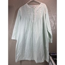 Miss Elaine Nightgown Poly Cotton Blend Floral Lace Trim Petites Size PL... - $512.19 MXN
