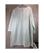 Miss Elaine Nightgown Poly Cotton Blend Floral Lace Trim Petites Size PL... - $511.24 MXN