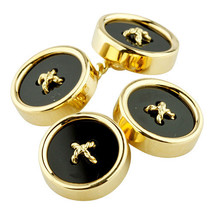 18k Yellow Gold Tiffany &amp; Co. Vintage Onyx Button Cufflinks Great Condition! - £1,973.92 GBP