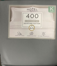 Hotel Signature Egyptian  Cotton King  Sheet Set 6 piece 400 tc Gray - £35.03 GBP