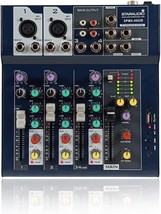 Professional Audio Mixer, Spmx4002B By Staraudio, 4-Channel Mixing Console With - £51.55 GBP