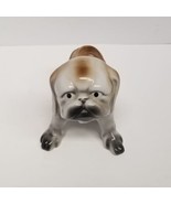 Vintage Pug Dog 6&quot; Ceramic Figurine, Hand Painted, Made In Japan - £23.32 GBP