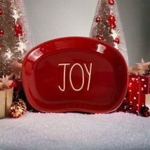 Rae Dunn Red &quot;Joy&quot; Ceramic Soap Trinket Dish Tray Christmas Holiday Dish... - £14.73 GBP