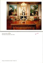 New York City Frick Collection Fragonard Room Painting Chandelier VTG Postcard - £7.47 GBP