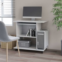 Computer Desk White Engineered wood Compact Pull-Out - $124.99