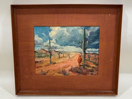 Sans Titre Désert Paysage par Nicholas Volpe Huile à Bord Encadré - $1,261.01