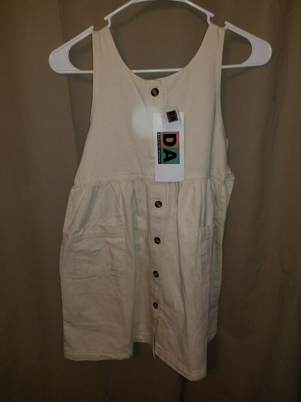 Primary image for Denim Apparel -EMBROIDERED FISH Ivory Cotton Dress  Size XL            B23
