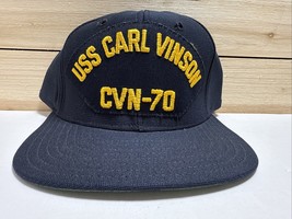 Vintage USS Carl Vinson MILITARY Hat CVN-70 Ship New Made In USA New Era... - $29.60