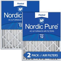 Nordic Pure 20X20X4 Merv 12 Pleated Ac Furnace Air Filters, 2 Pack. - £48.19 GBP