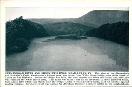 Shenandoah River Strickler&#39;s Knob Luray VA UNP Triangle Kards DB Postcard L9 - £5.40 GBP