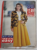 See &amp; Sew Pattern 6964 Misses&#39; Jacket &amp; Skirt Sizes 6, 8, 10  Vtg 90&#39;s Butterick - £5.27 GBP