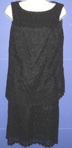 Carole Little Tank Top &amp; Skirt Size 10 Black Lace Lined 2 Piece Set Outfit - £16.26 GBP
