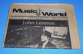 John Lennon Music World Newspaper Magazine Vintage 1981 - £27.56 GBP