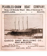 1906 Casco Ship Building Company Advertisement Maine Peabbles Shaw Boat ... - $458.41 MXN