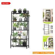 Sturdy 5-Tier Vertical Plant Stand - Durable Metal Shelf for Indoor &amp; Ou... - $104.89