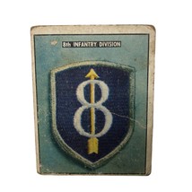 VTG 1950 Topps Freedom&#39;s War # 188 8th Infantry Division Card Normandy WWII - $15.83