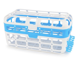 Munchkin High Capacity Dishwasher Basket, Load Nipples Easily, Blue White - $19.95