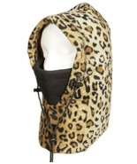 Hot Headz Leopard 6 in 1 Fleece Hat Hood Face Cover Ladies Small - $13.09