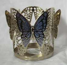 Bath &amp; Body Works Mason Jars Candle Sleeve Holder Gold Dimensional Butterflies - £21.34 GBP