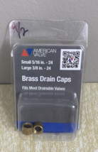 Sealed Package American Valve Drain Caps Brass 5/16”-24 and 3/8”-24 - £3.12 GBP