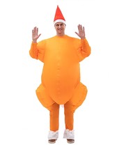 Inflatable Funny Turkey Man Suit Costume Halloween or Cosplay - £30.36 GBP