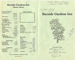 Bayside Gardens Inn Menu Manzanita Oregon B&#39;fast Lunch Dinner Salt Water... - £14.28 GBP