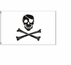 K&#39;s Novelties 3x5 Pirate Black and White Patch Flag 5&#39; x 3&#39; Skull Skeleton Bones - £7.12 GBP