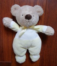 Carter&#39;s Plush Bear Lovey Yellow White Teddy Soft Baby Toy Crib Stuffed ... - £14.87 GBP