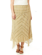 Catherine Malandrino Skirt Crocheted Lace Size 2X Handkerchief Hem NEW w... - $28.49