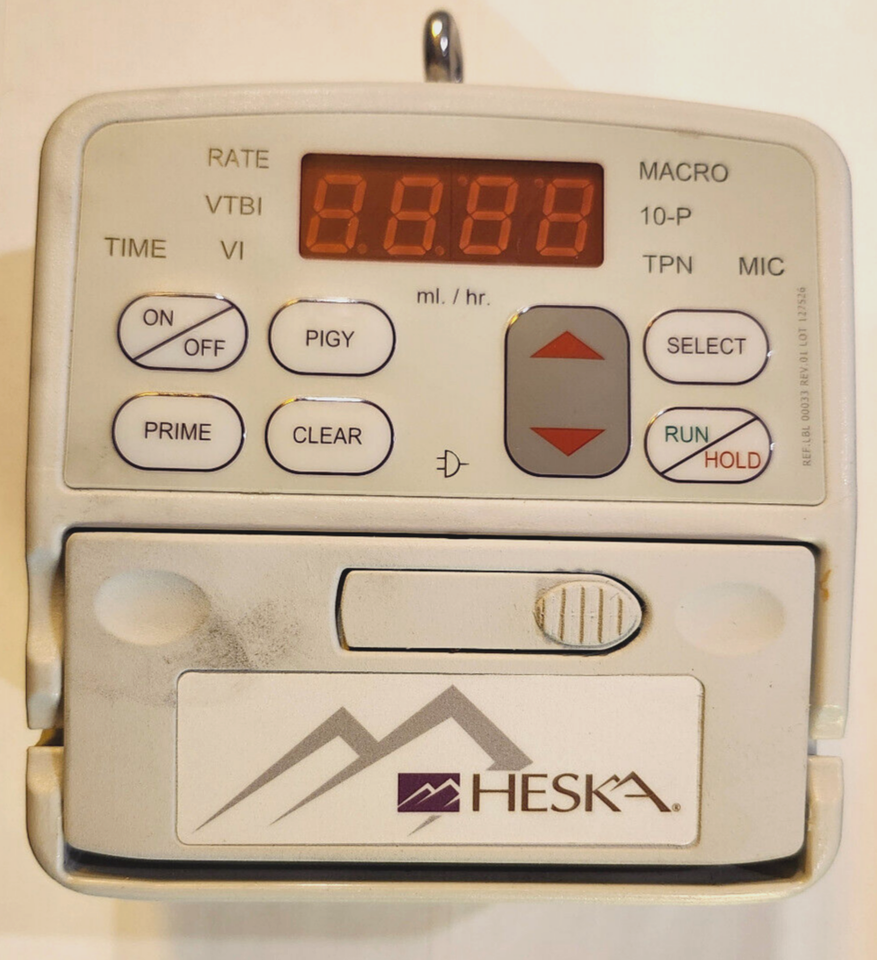 HESKA Vet/IV 2.2 Infusion Pump Calibrated To Baxter w/Power Cord - $712.79