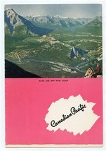 Canadian Pacific Railways Alaska Service Menu Banff &amp; Bow River Valley 1956 - £18.82 GBP