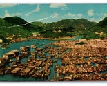 Aberdeen Harbor Fishing Village Hong Kong Chrome Postcard Z9 - £3.85 GBP