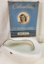 Vintage Columbian #40 Bed Pan Nursing Aid Seamless Enamel Bedpan Queen S... - $19.79
