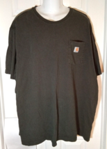 Carhartt Men&#39;s Black Pocket Relaxed Fit Short Sleeve T-Shirt 4XL - $16.83
