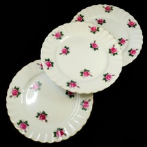 Bond Japan BND1 Hand-Painted Roses Set of 3 Scalloped Rim 7.75&quot; Salad Pl... - $376.22 MXN