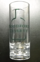 Woodford Reserve Shot Glass Tall Size Clear Plastic with Black Bourbon Bottle - £6.38 GBP