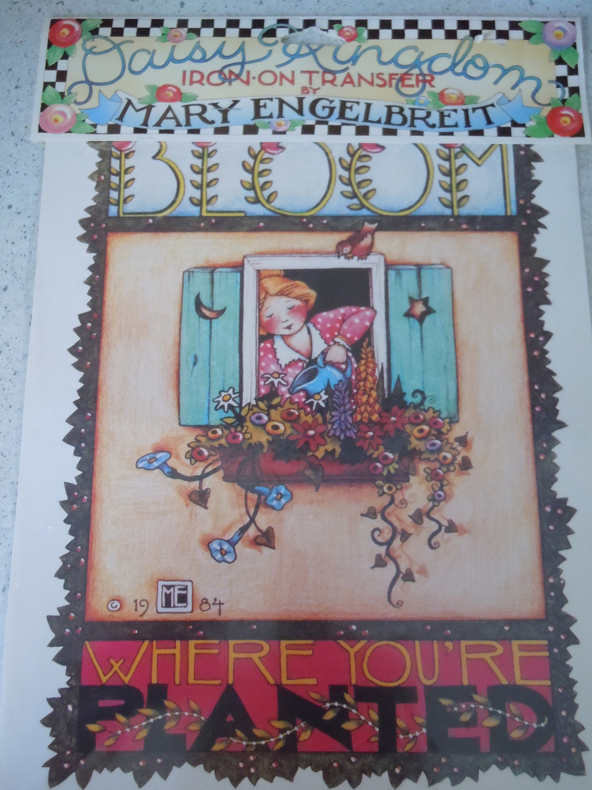 Daisy Kingdom Mary Engelbreit Iron On Transfer Bloom Where You&#39;re Plante... - $4.99