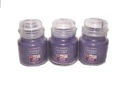 Yankee Candle Lavender Vanilla Small Jar Candle Single Wick - Lot of 3 - £23.17 GBP