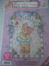 Plaid Pocket Full Of Dreams Ballerina Bear 57732 Iron On Transfer NIP - £3.94 GBP