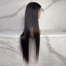 30 inch human hair straight lace front wig/Natural black straight human ... - $280.00+