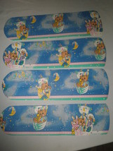 Custom Teddy Beddy Bear & Friends Starry Sky Nursery Sleepy Time Ceiling Fan - $118.75
