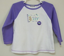 Girls Carters Lilac White Long Sleeve Top Size 24 Months - $5.95
