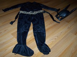 Size Small 4-6X Batman The Dark Knight Costume Jumpsuit &amp; Mask GUC - £19.03 GBP