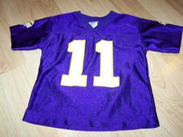 Youth Size Medium 5-6 Minnesota Vikings #11 Culpepper Football Jersey Purple GUC - £14.14 GBP